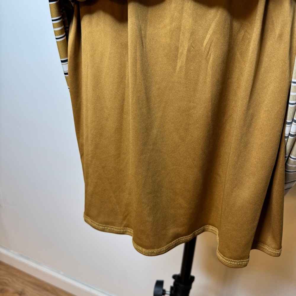 Maurice’s Mustard Striped Maxi Dress Button Front - Picture 5 of 6